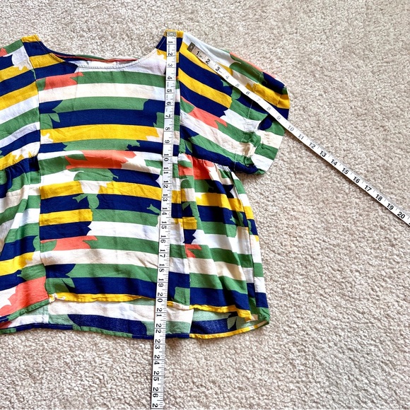 ANTHROPOLOGIE MAEVE Mila Colorful Abstract Striped Blouse—SZ. Small - Picture 13 of 14